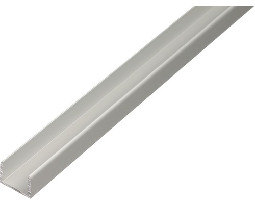Profil aluminiu tip U Alberts 19,9x15x19,9x2 mm, lungime 2m, argintiu, eloxat