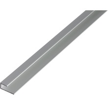 Profil aluminiu tip U Kaiserthal 20x9x6x1,5 mm, laturi inegale, lungime 2m, eloxat-thumb-0