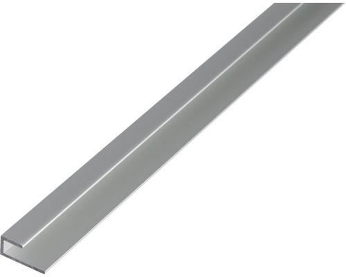 Profil aluminiu tip U Kaiserthal 20x9x6x1,5 mm, laturi inegale, lungime 2m, eloxat