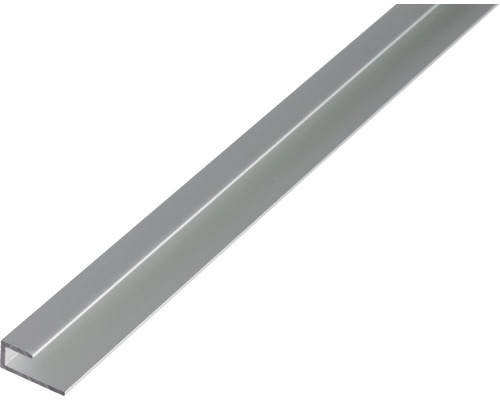 Profil aluminiu tip U Alberts 20x9x6x1,5 mm, laturi inegale, lungime 1m, eloxat