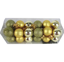 Globuri de Crăciun într-un ambalaj transparent