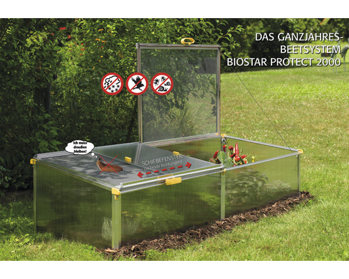Seră grădină JUWEL Biostar Protect 2000 cu plasă de protecție 200x76,5x52/44 cm