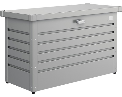 Ladă depozitare grădină Biohort 100 metal 101x46x61 cm 195 l gri cuarț metalizat Ladă de depozitare metalică cu caneluri orizontale