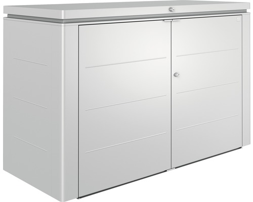 Dulap depozitare grădină pentru unelte Biohort HighBoard 200 metal 200x84x127 cm argintiu Cabină metalică de grădină cu ușă dublă
