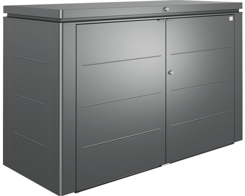 Dulap depozitare grădină pentru unelte Biohort HighBoard 200 metal 200x84x127 cm gri închis Cabină metalică de grădină cu uși care se pot încuia pentru depozitarea uneltelor și sculelor de grădină