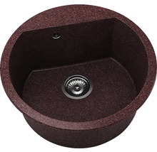 Chiuvetă bucătărie granixit rotundă FAT Avangard 223 Ø51 cm Bordo