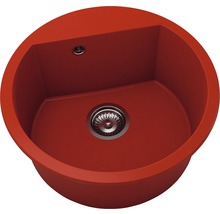 Chiuvetă bucătărie marmură compozită rotundă FAT Avangard 223 Ø51 cm Ruby Red