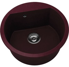 Chiuvetă rotundă de bucătărie din material compozit cu scurgere