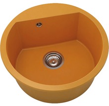 Chiuvetă bucătărie marmură compozită rotundă FAT Avangard 223 Ø51 cm Orange