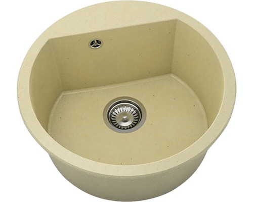 Chiuvetă bucătărie granixit 1 cuvă FAT Avangard 223 Ø51 cm fără picurător Sunny Bay Chiuvetă rotundă pentru bucătărie