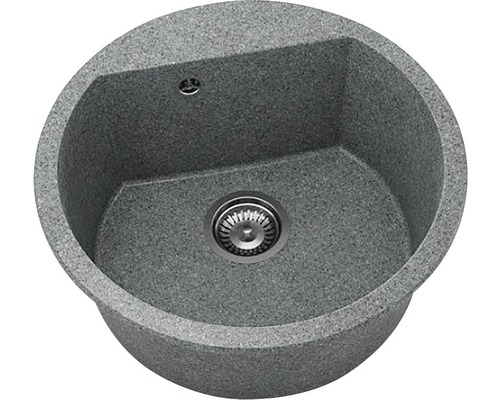 Chiuvetă bucătărie granixit 1 cuvă FAT Avangard 223 Ø51 cm fără picurător Slate Chiuvetă rotundă din material de piatră cu scurgere