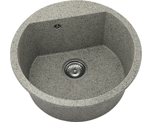 Chiuvetă bucătărie granixit 1 cuvă FAT Avangard 223 Ø51 cm fără picurător Tweed Chiuvetă de bucătărie rotundă din piatră