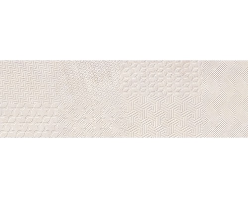 Faianță baie / bucătărie Materia Textile Ivory mată 25x80 cm