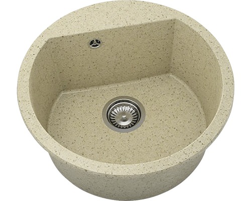 Chiuvetă bucătărie granixit 1 cuvă FAT Avangard 223 Ø51 cm fără picurător Aspen Chiuvetă rotundă de bucătărie din piatră