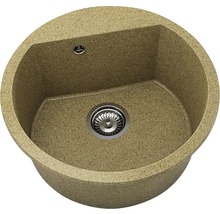 Chiuvetă bucătărie granixit rotundă FAT Avangard 223 Ø51 cm White Frappe