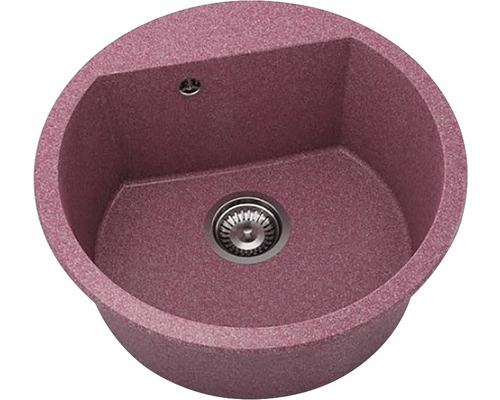 Chiuvetă bucătărie granixit 1 cuvă FAT Avangard 223 Ø51 cm fără picurător Violet Chiuvetă rotundă de bucătărie din granit