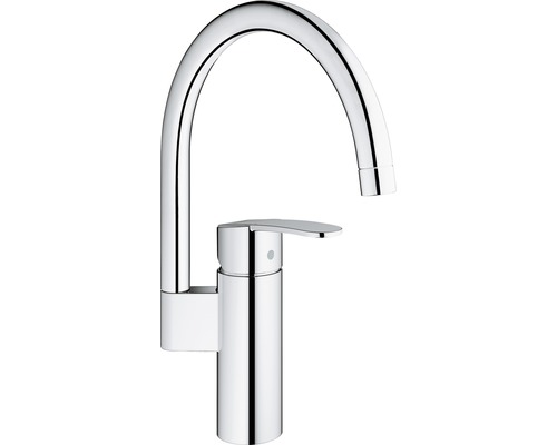 Baterie bucătărie monocomandă Grohe Wave Cosmopolitan, pipă tubulară pivotantă, cartuș ceramic 35 mm, crom