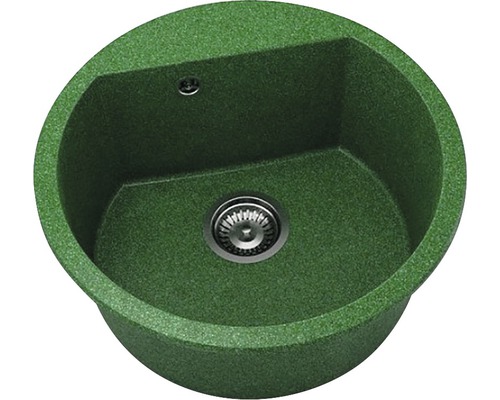 Chiuvetă bucătărie granixit 1 cuvă FAT Avangard 223 Ø51 cm fără picurător Granada Chiuvetă rotundă din piatră cu scurgere