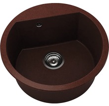 Chiuvetă rotundă de bucătărie din material compozit cu scurgere