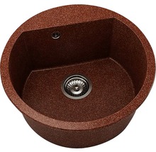 Chiuvetă bucătărie granixit rotundă FAT Avangard 223 Ø51 cm Brick wall