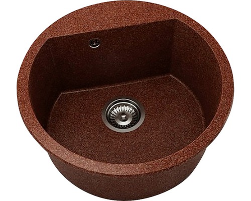 Chiuvetă bucătărie granixit 1 cuvă FAT Avangard 223 Ø51 cm fără picurător Brick wall Chiuvetă rotundă de bucătărie din piatră