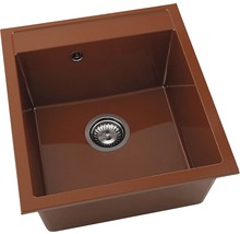 Chiuvetă bucătărie marmură compozită cu o cuvă FAT Avangard 224 51x46 cm, fără picurător, Calvados