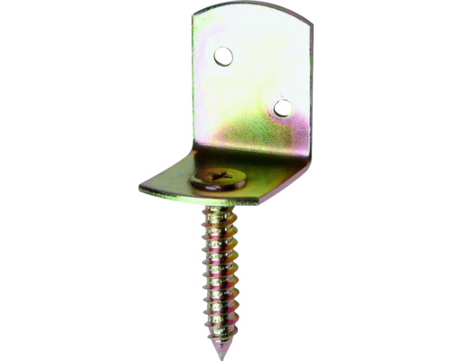 Colțare pentru gard din lemn Kaiserthal 85x30 mm, oțel zincat galben, 4 bucăți Conector unghiular cu șurub