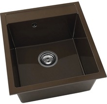 Chiuvetă bucătărie marmură compozită cu o cuvă FAT Avangard 224 51x46 cm, fără picurător, Venge Light