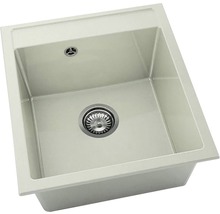 Chiuvetă bucătărie granixit cu o cuvă FAT Avangard 224 51x46 cm, fără picurător, Arctic