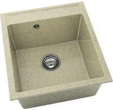 Chiuvetă bucătărie granixit cu o cuvă FAT Avangard 224 51x46 cm, fără picurător, Sandcastle