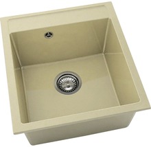 Chiuvetă bucătărie granixit cu o cuvă FAT Avangard 224 51x46 cm, fără picurător, Sunny Bay