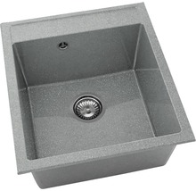 Chiuvetă bucătărie granixit cu o cuvă FAT Avangard 224 51x46 cm, fără picurător, City Grey