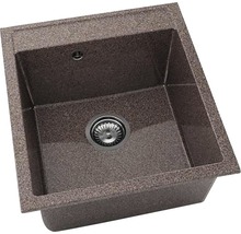 Chiuvetă bucătărie granixit cu o cuvă FAT Avangard 224 51x46 cm, fără picurător, Merlot