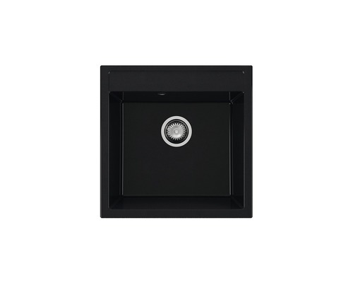 Chiuvetă de bucătărie neagră cu garnitură de scurgere