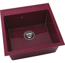 Chiuvetă de bucătărie simplă din material compozit cu set de scurgere