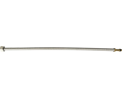Racord gofrat monobloc din inox 60 cm, cu ștuț lung