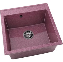 Chiuvetă bucătărie granixit cu o cuvă FAT Avangard 225 51x51 cm, fără picurător, Violet