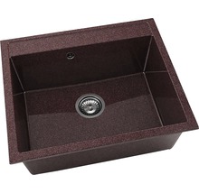 Chiuvetă simplă din material compozit cu set de scurgere