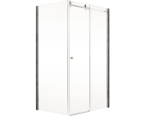 Cabină de duș de colț cu ușă glisantă din sticlă