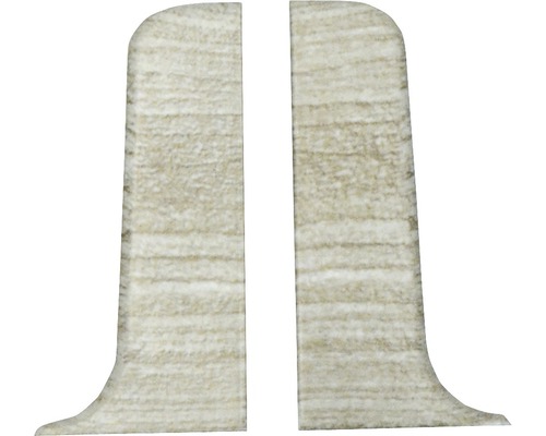 Capăt pentru plintă parchet KU50 salcâm vintage 2 bucăți Două elemente decorative cu structură de lemn