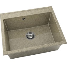 Chiuvetă bucătărie granixit cu o cuvă FAT Avangard 227 60x51 cm, fără picurător, Calahari