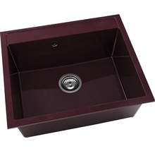 Chiuvetă bucătărie marmură compozită cu o cuvă FAT Avangard 227 60x51 cm, fără picurător, Velvet