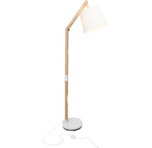 Lampadar Carlyn E27 max. 1x60W, lemn/alb