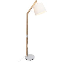 Lampadar Carlyn E27 max. 1x60W, lemn/alb
