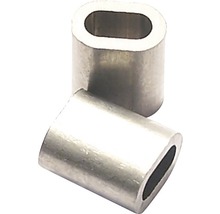 Cleme presare cablu metalic Pösamo Ø3x11 mm, aluminiu, pachet 5 bucăți