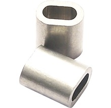 Cleme presare cablu metalic Pösamo Ø4x13 mm, aluminiu, pachet 5 bucăți
