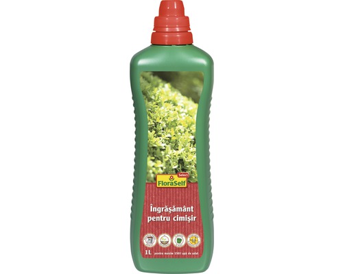 FloraSelf Select Îngrășământ pentru buxus, 1 l Îngrășământ lichid pentru cimișir într-o sticlă de 1 litru