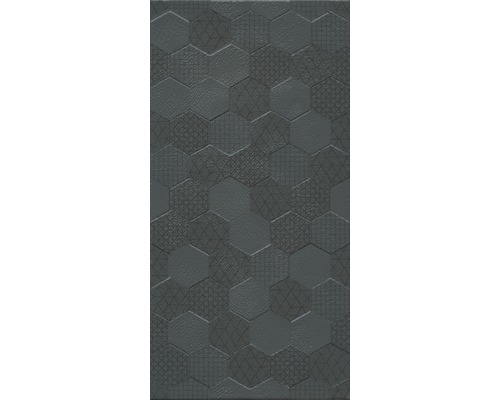 Faianță baie / bucătărie Grafen Hexagon Antracite 30x60 cm