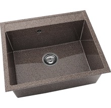 Chiuvetă bucătărie granixit cu o cuvă FAT Avangard 227 60x51 cm, fără picurător, Merlot