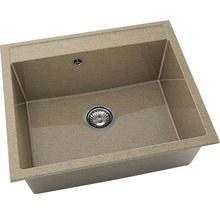 Chiuvetă bucătărie granixit cu o cuvă FAT Avangard 227 60x51 cm, fără picurător, Cinnamon